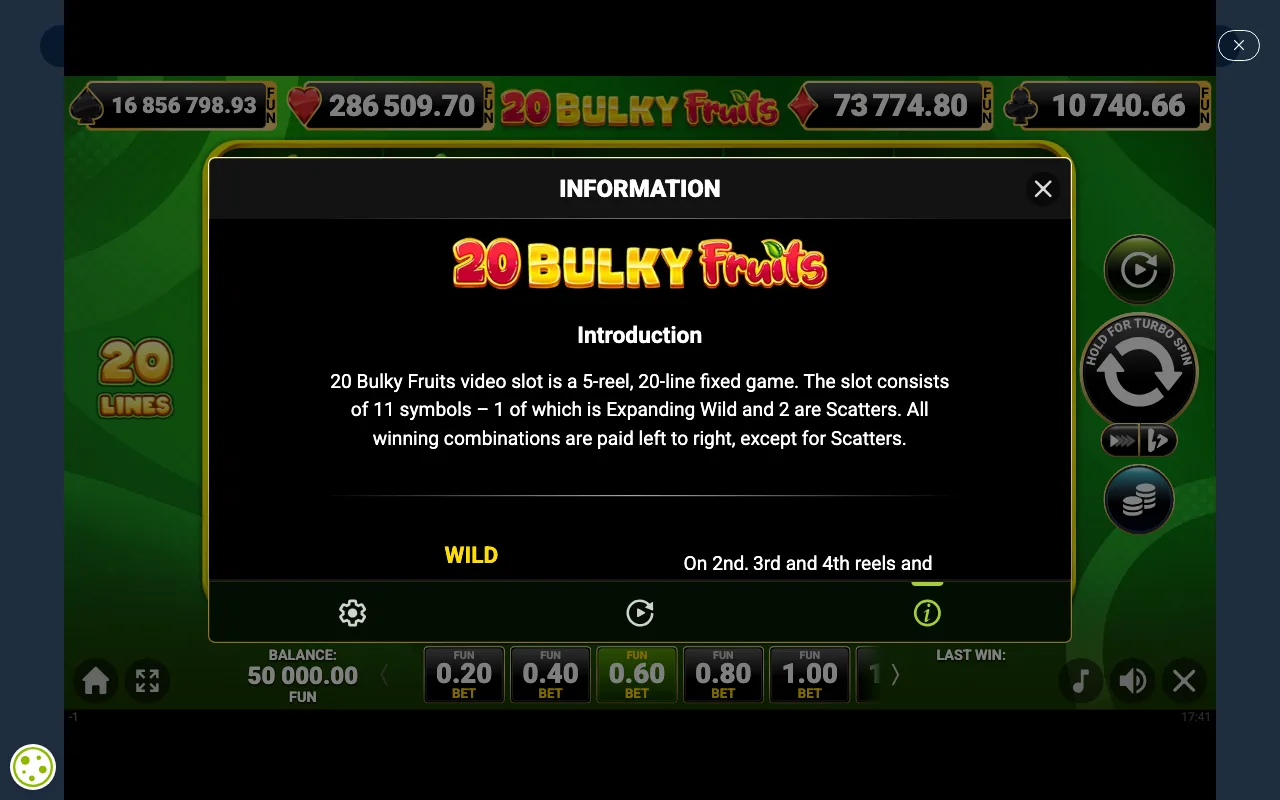 Game rules, page 1 — 20 Bulky Fruits