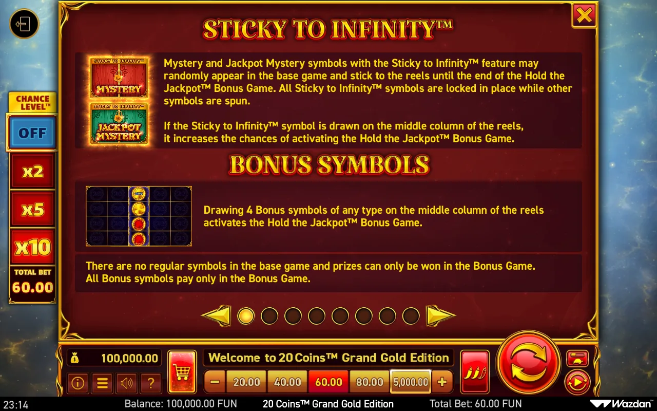 Game rules, page 1 — 20 Coins Grand Gold Edition