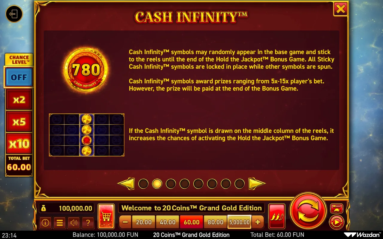 Game rules, page 2 — 20 Coins Grand Gold Edition