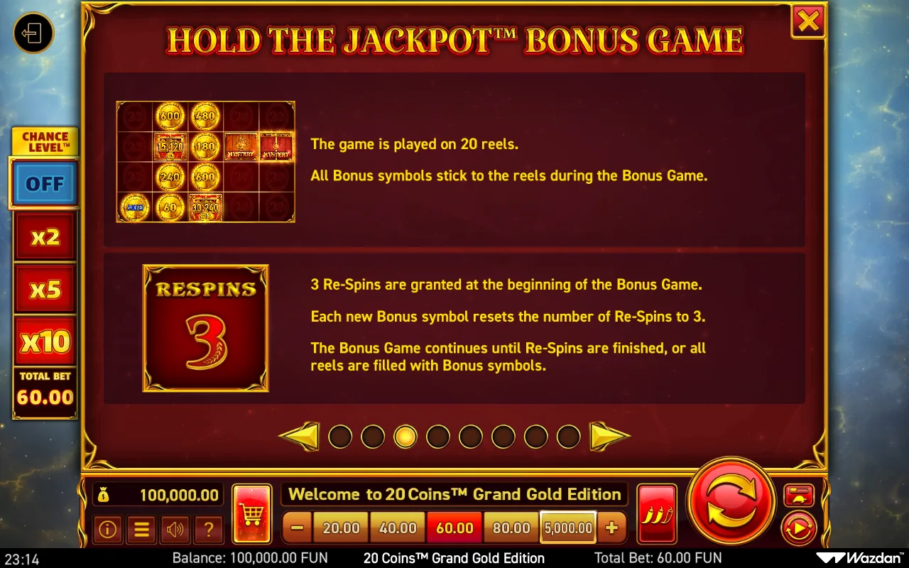 Game rules, page 3 — 20 Coins Grand Gold Edition