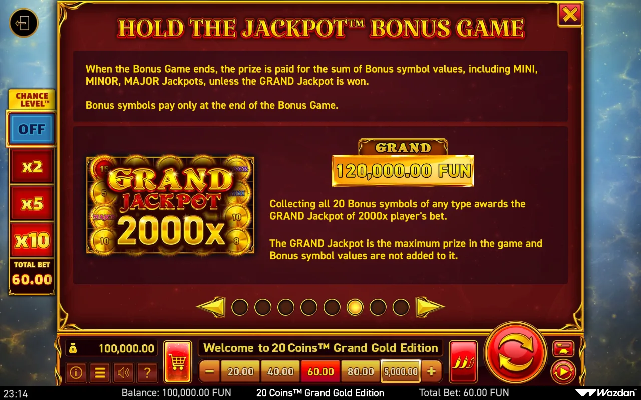 Game rules, page 6 — 20 Coins Grand Gold Edition
