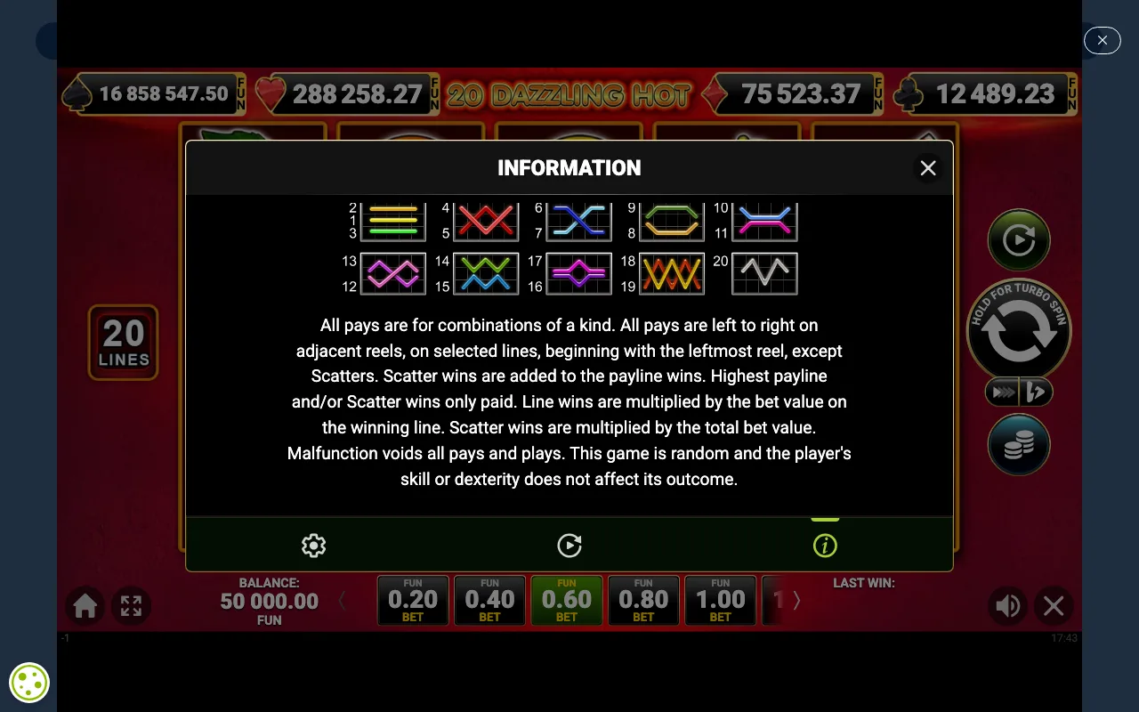 Game rules, page 4 — 20 Dazzling Hot