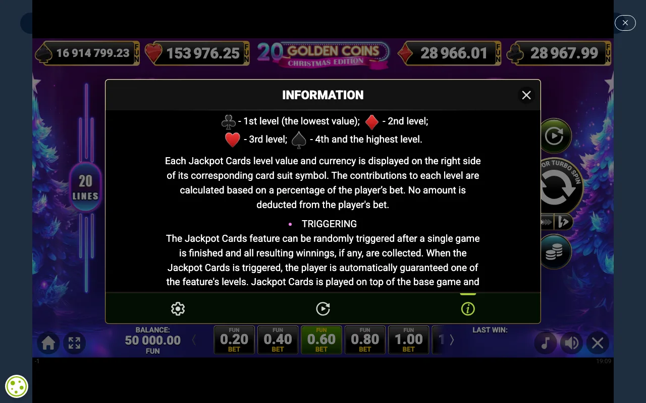 Game rules, page 3 — 20 Golden Coins Christmas Edition