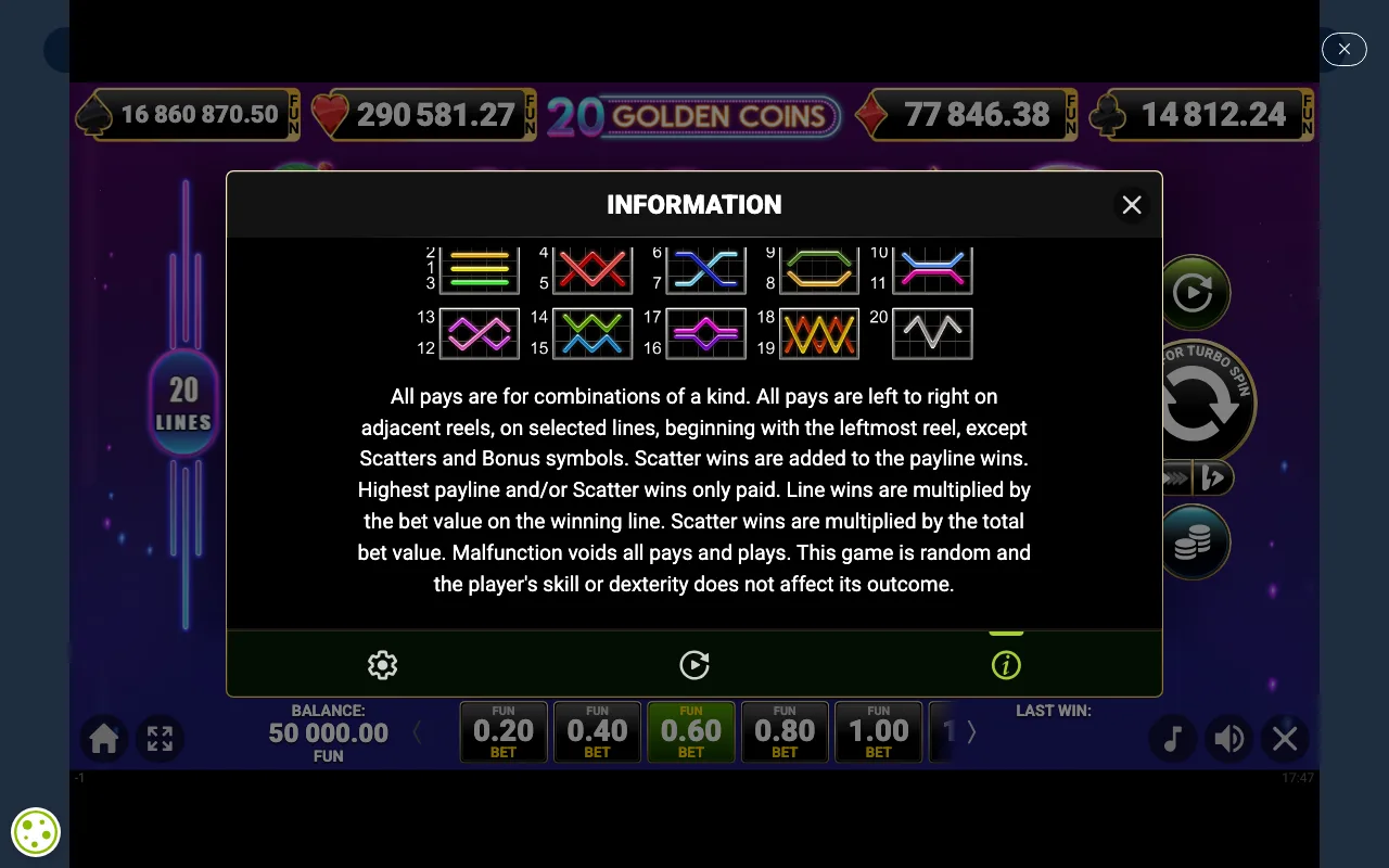 Game rules, page 5 — 20 Golden Coins