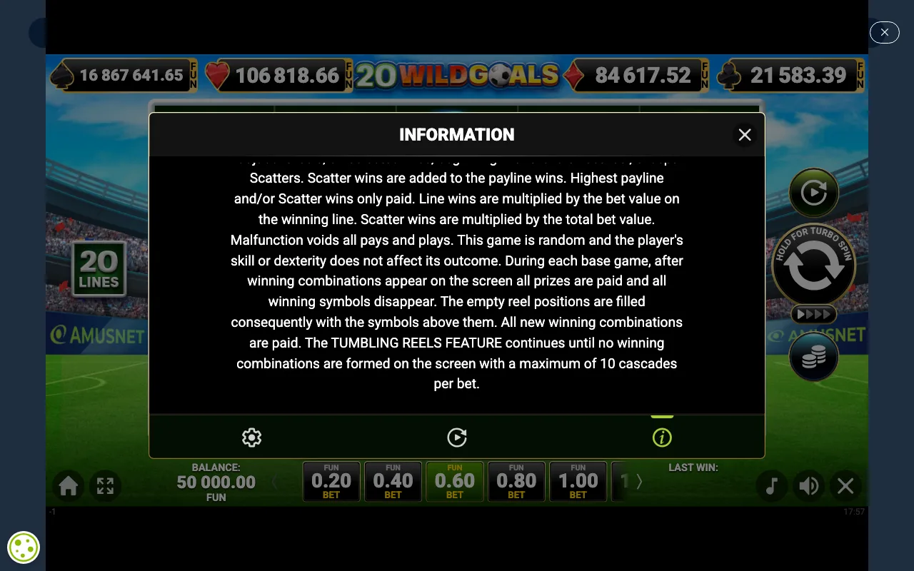 Game rules, page 5 — 20 Wild Goals