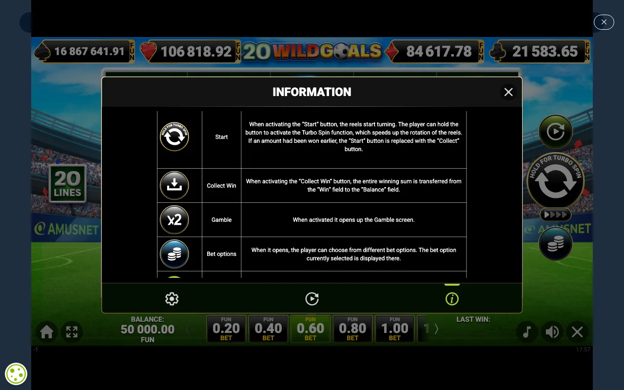 Game rules, page 6 — 20 Wild Goals