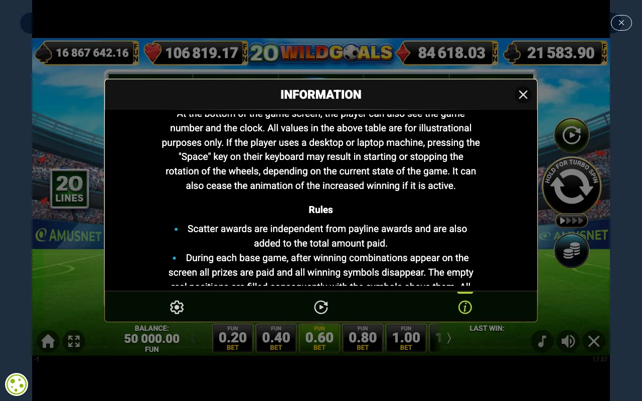 Game rules, page 7 — 20 Wild Goals