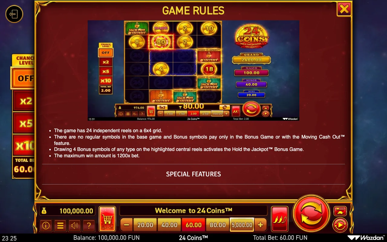 Game rules, page 10 — 24 Coins