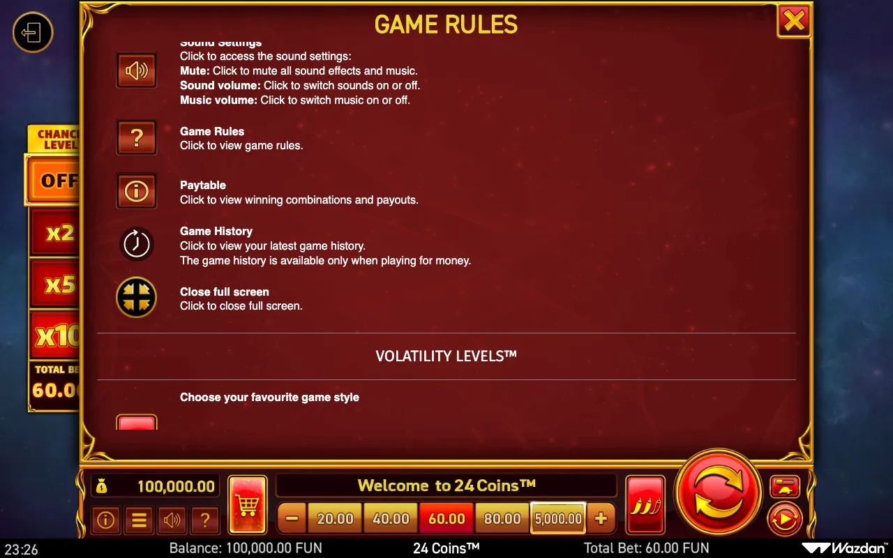 Game rules, page 14 — 24 Coins