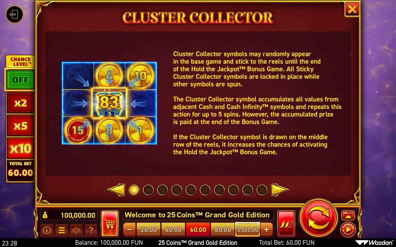 Game rules, page 1 — 25 Coins Grand Gold Edition