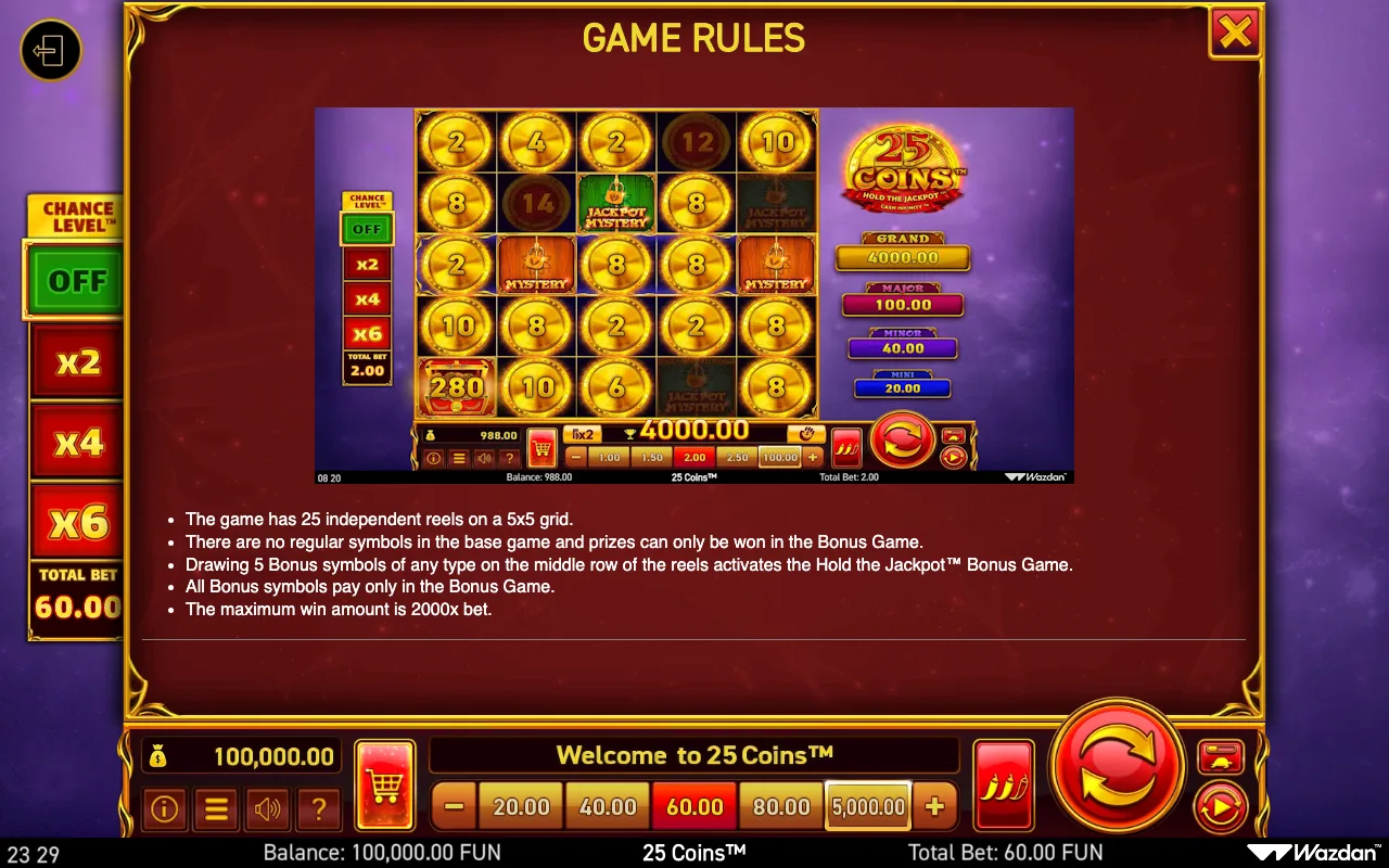 Game rules, page 10 — 25 Coins