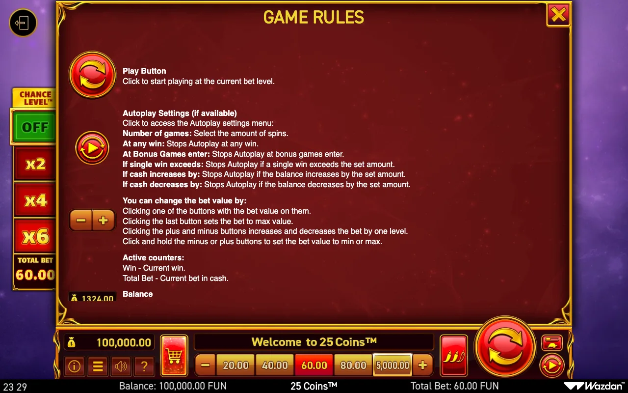 Game rules, page 13 — 25 Coins