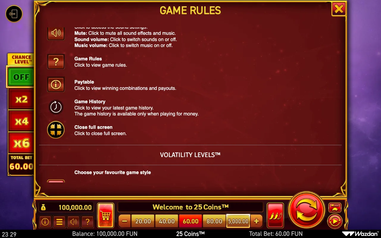 Game rules, page 14 — 25 Coins