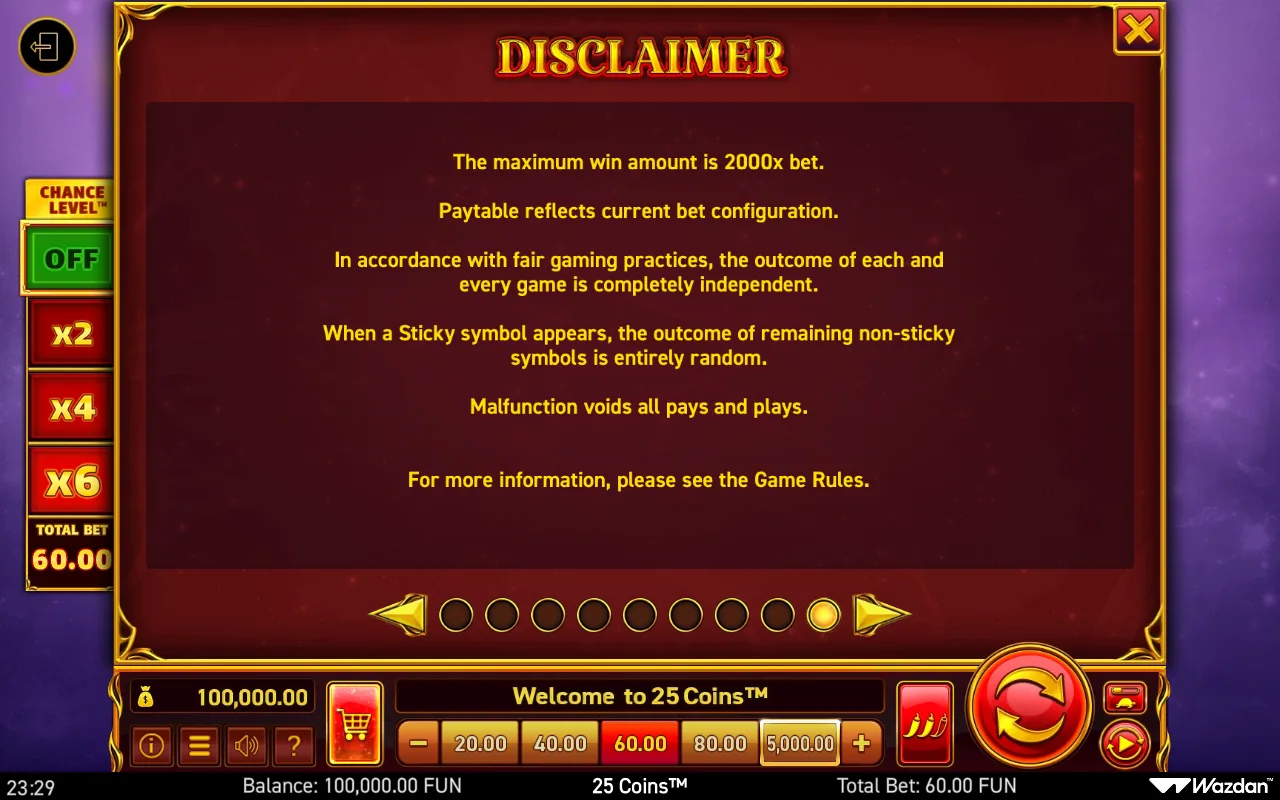 Game rules, page 9 — 25 Coins