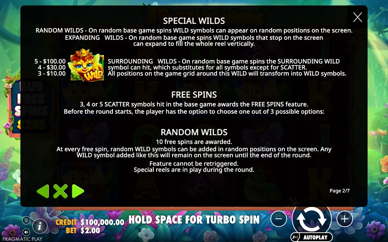 Special wilds — 3 Buzzing Wilds
