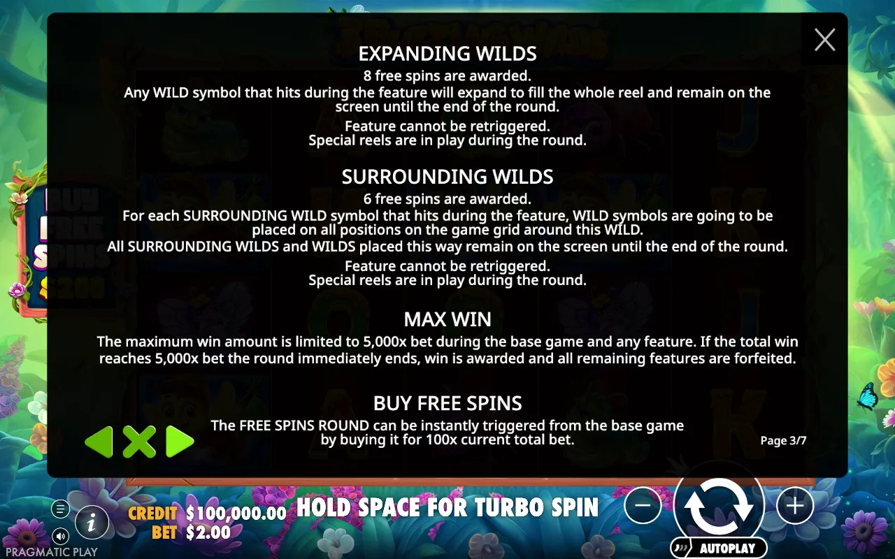 Expanding wilds — 3 Buzzing Wilds