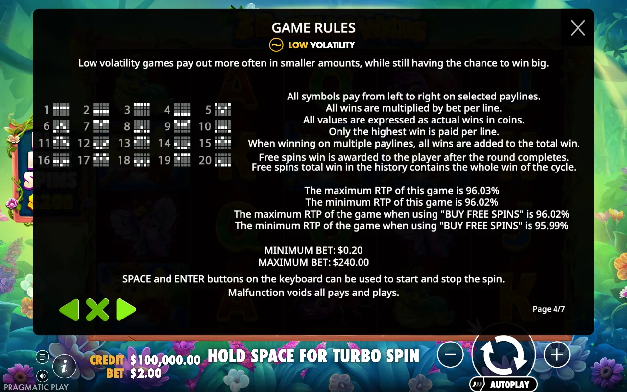 Game rules, page 4 — 3 Buzzing Wilds