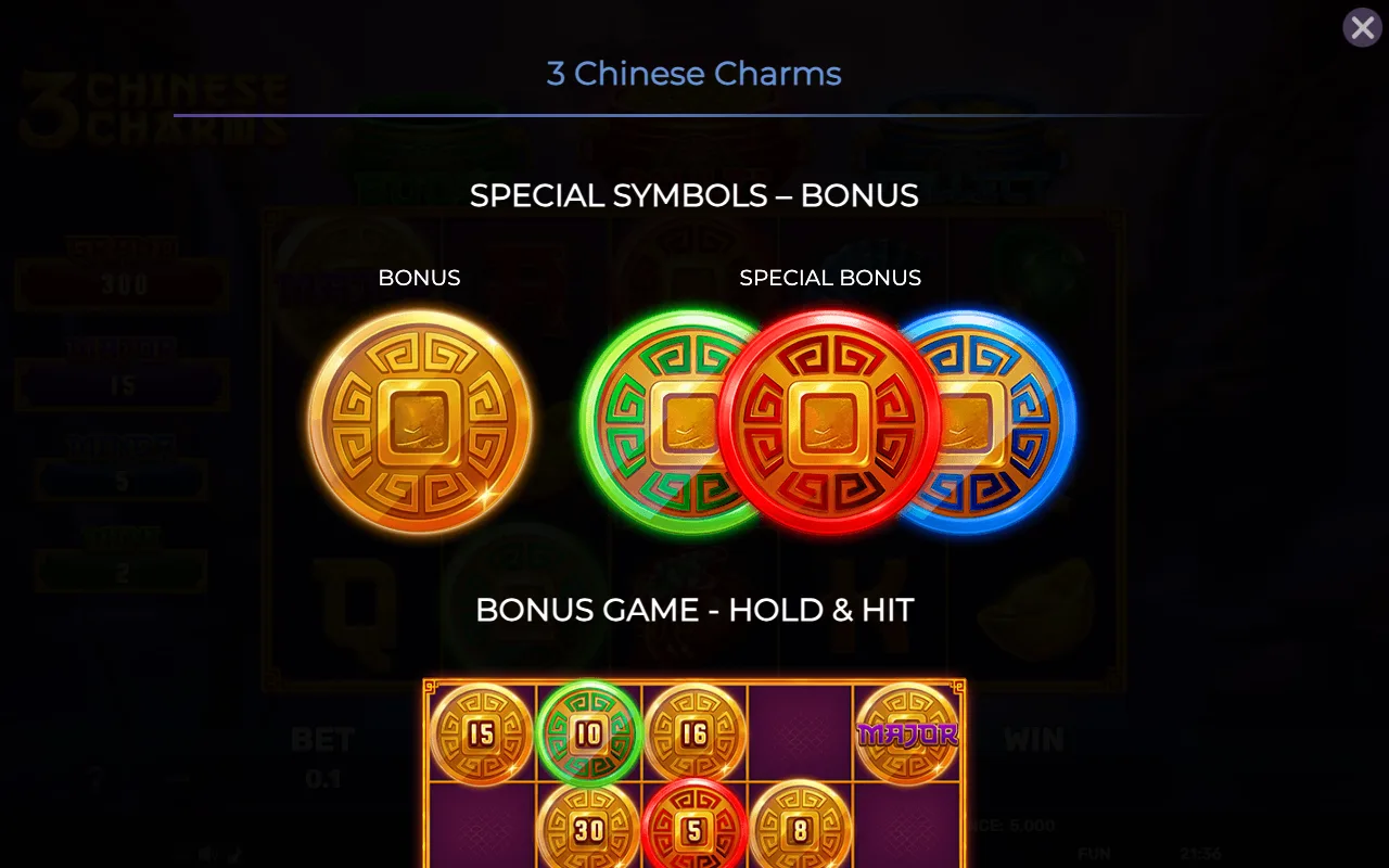 Special symbols - bonus — 3 Chinese Charms