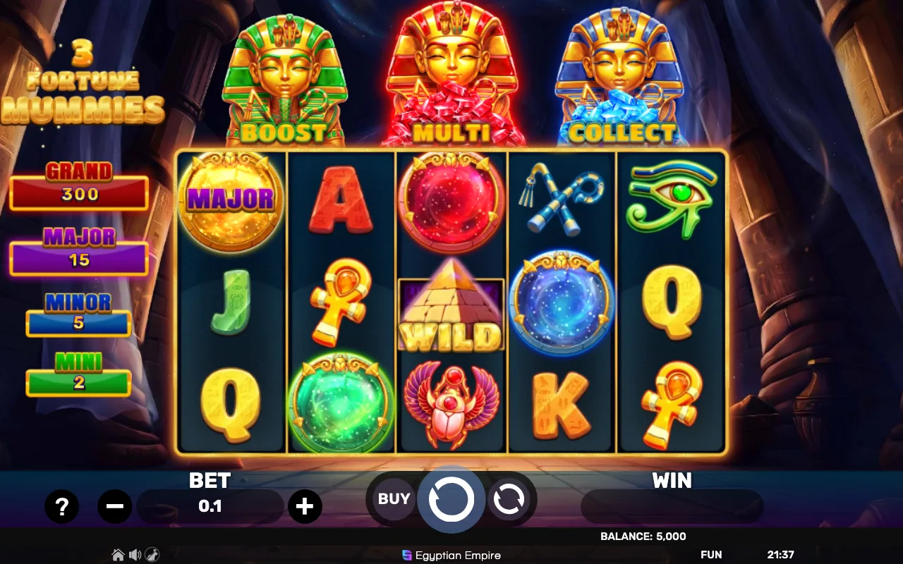 The base game — 3 Fortune Mummies