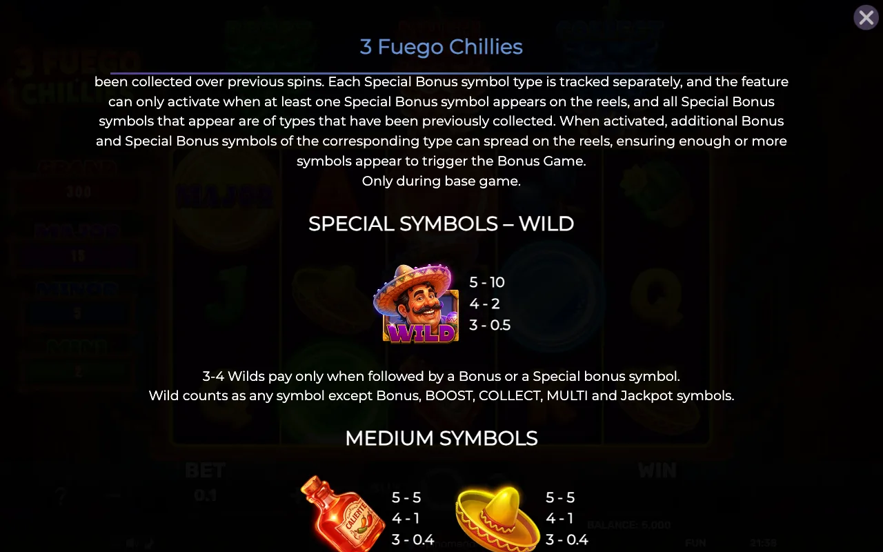 Game rules, page 5 — 3 Fuego Chillies