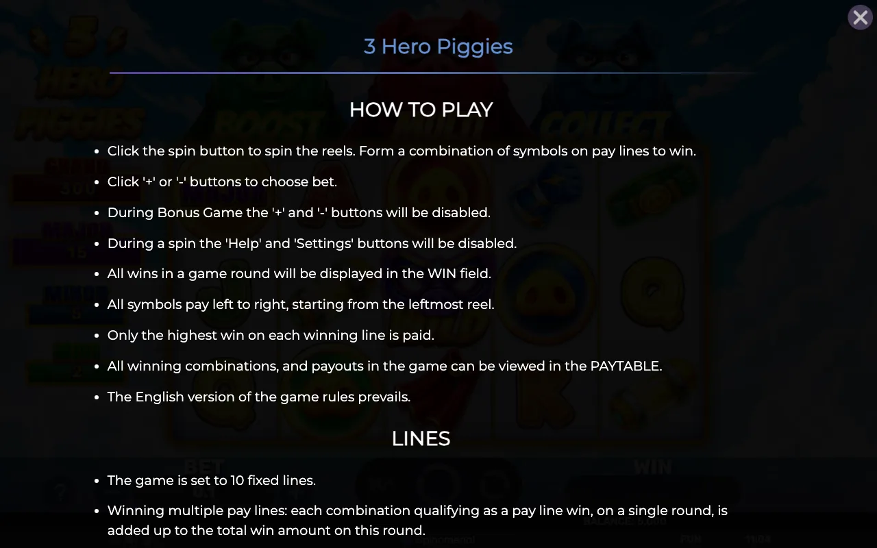 How to play — 3 Hero Piggies