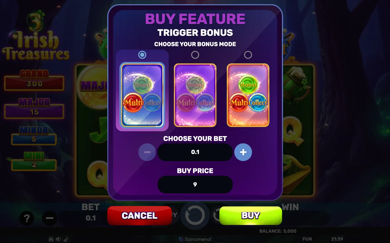 Buying the feature — 3 Irish Treasures
