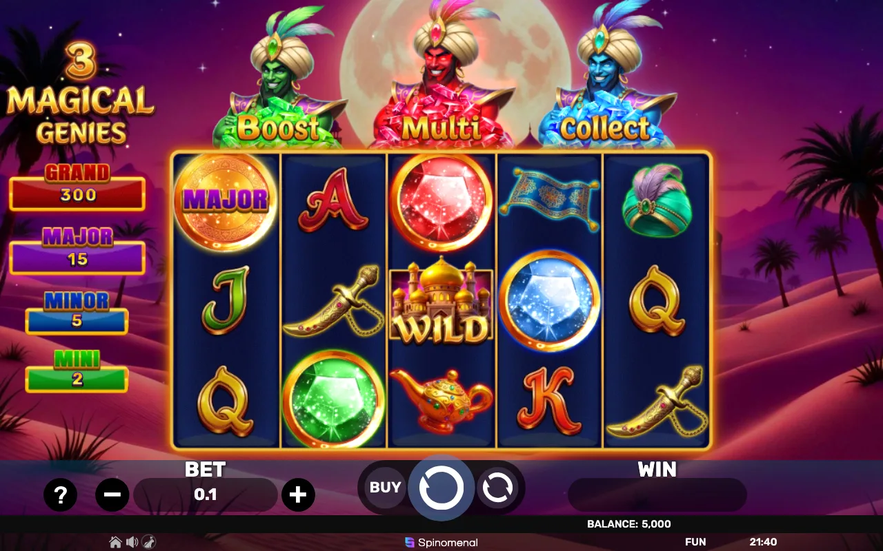 The base game — 3 Magical Genies