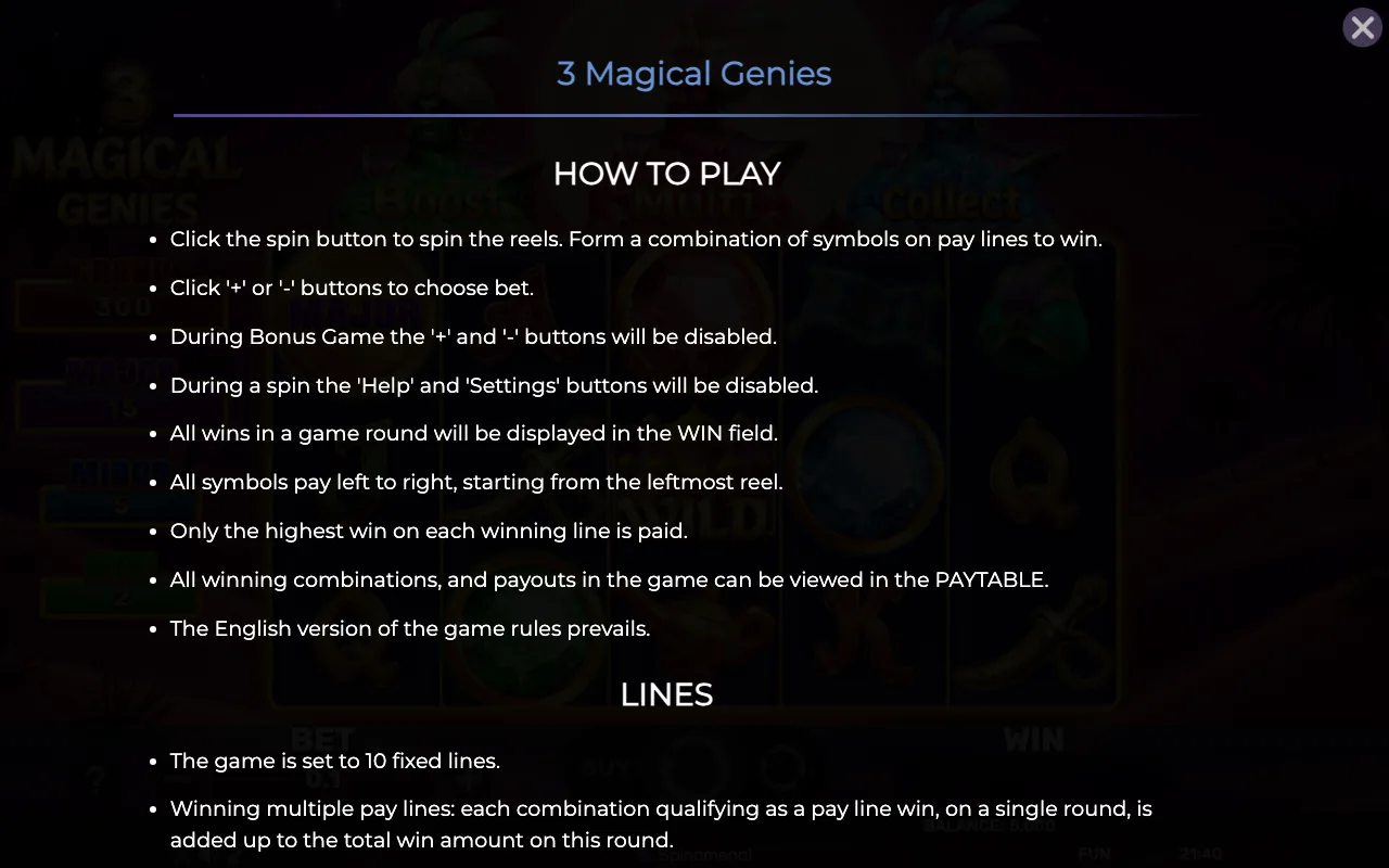 How to play — 3 Magical Genies