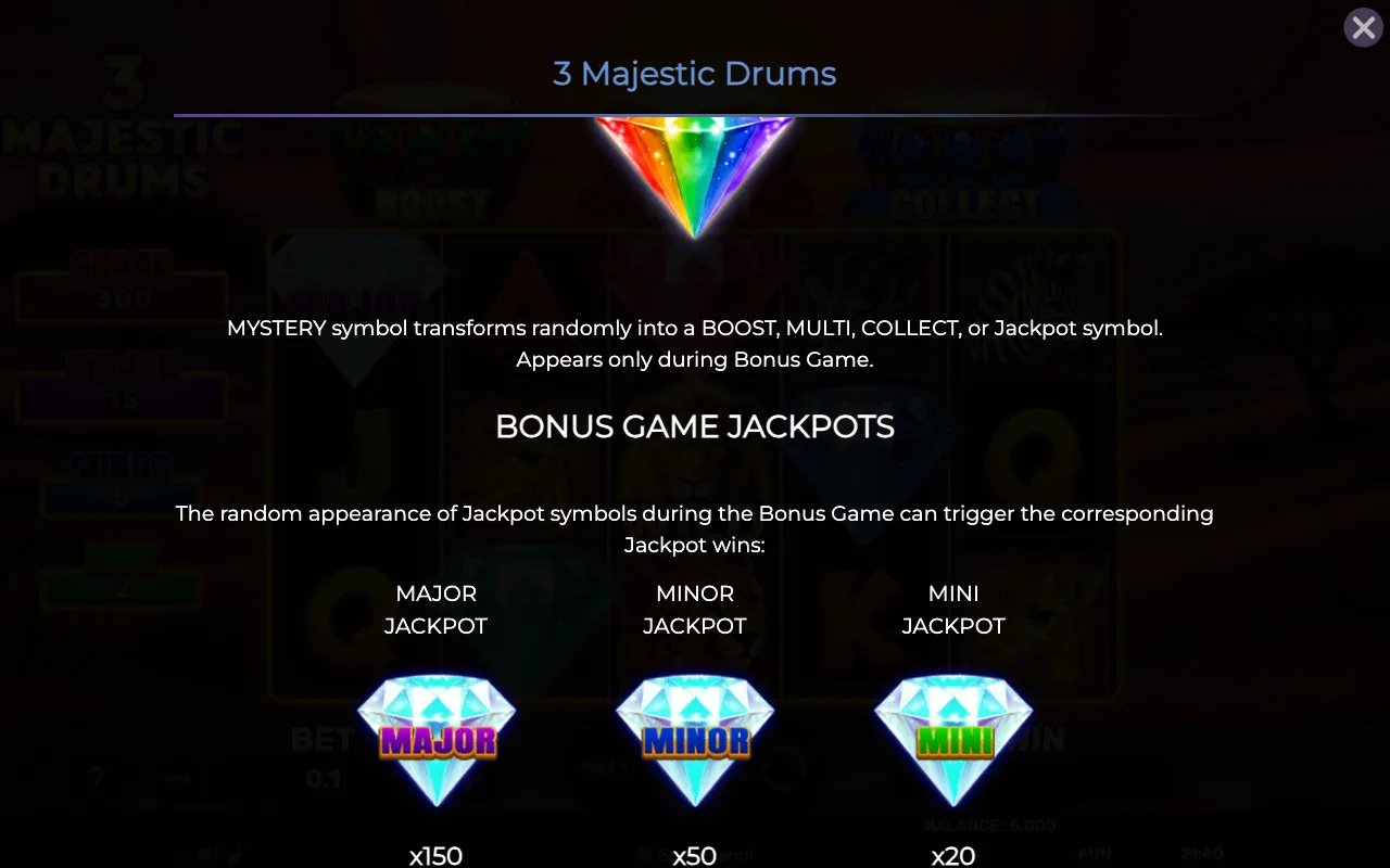 Game rules, page 4 — 3 Majestic Drums