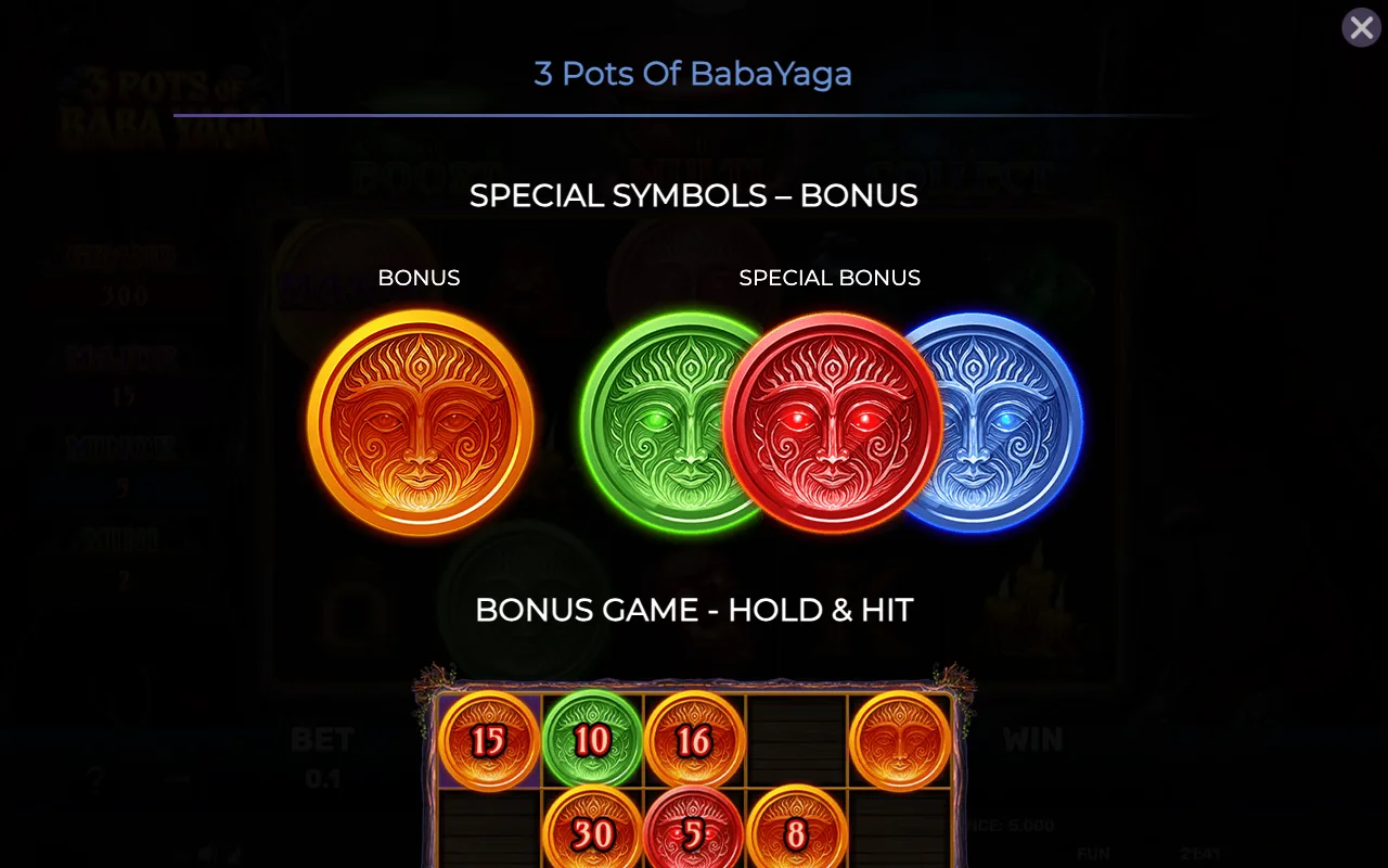 Special symbols - bonus — 3 Pots of Baba Yaga