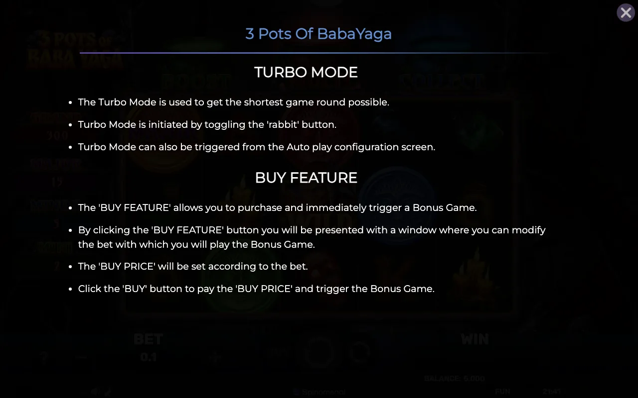 Game rules, page 8 — 3 Pots of Baba Yaga