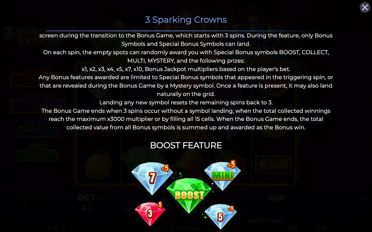 Game rules, page 2 — 3 Sparking Crowns