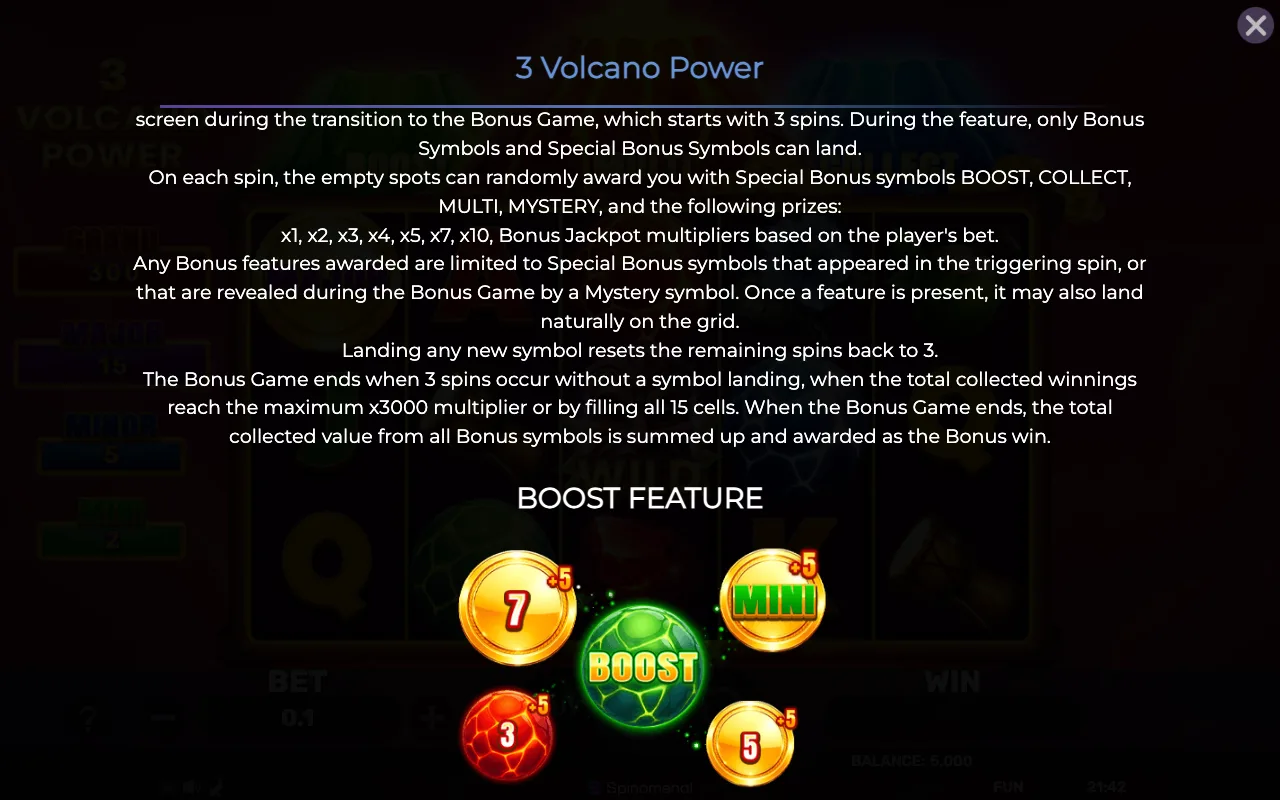 Game rules, page 2 — 3 Volcano Power