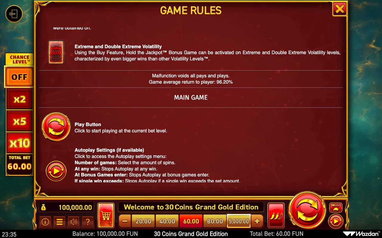 Game rules, page 13 — 30 Coins Grand Gold Edition