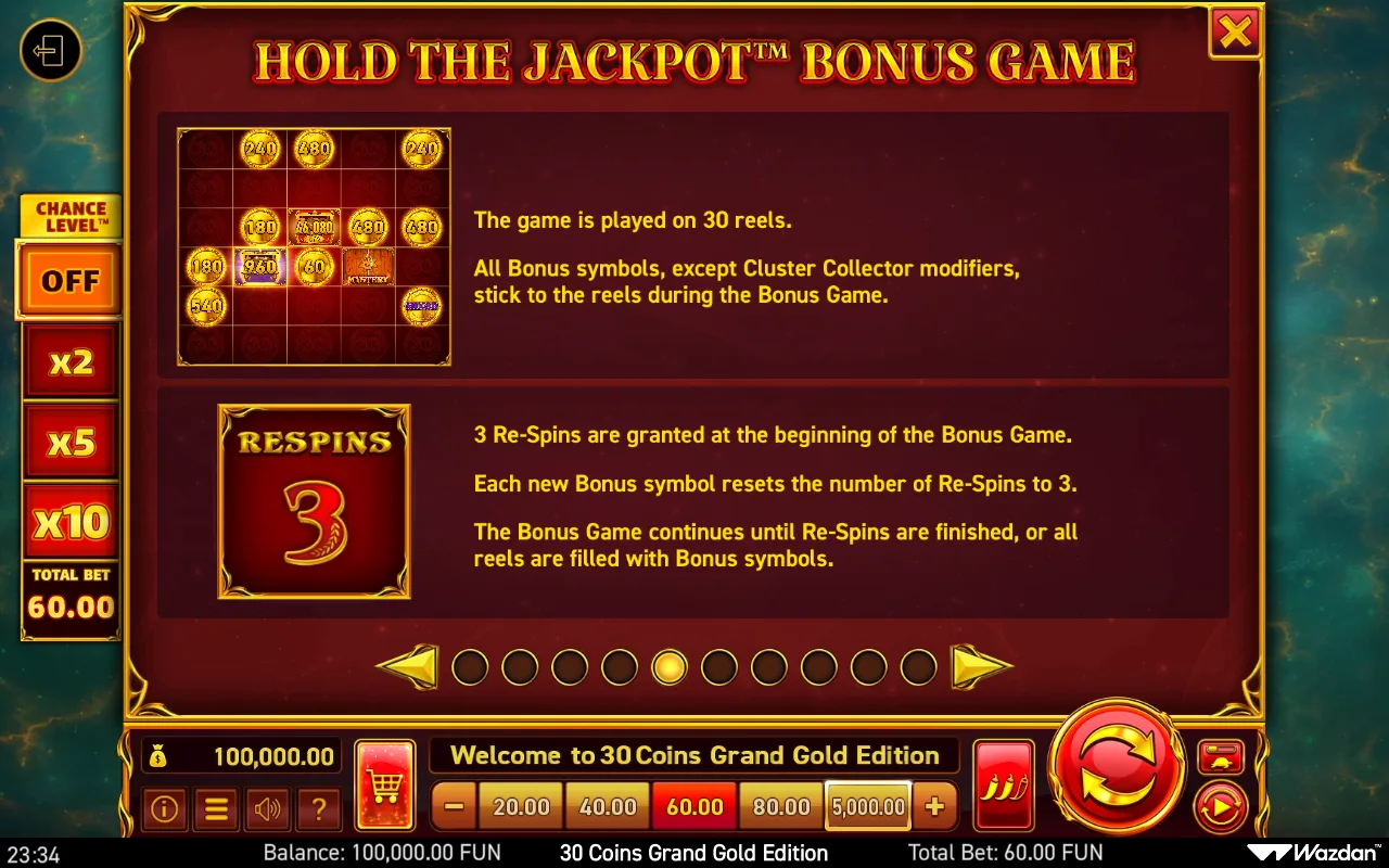 Game rules, page 5 — 30 Coins Grand Gold Edition