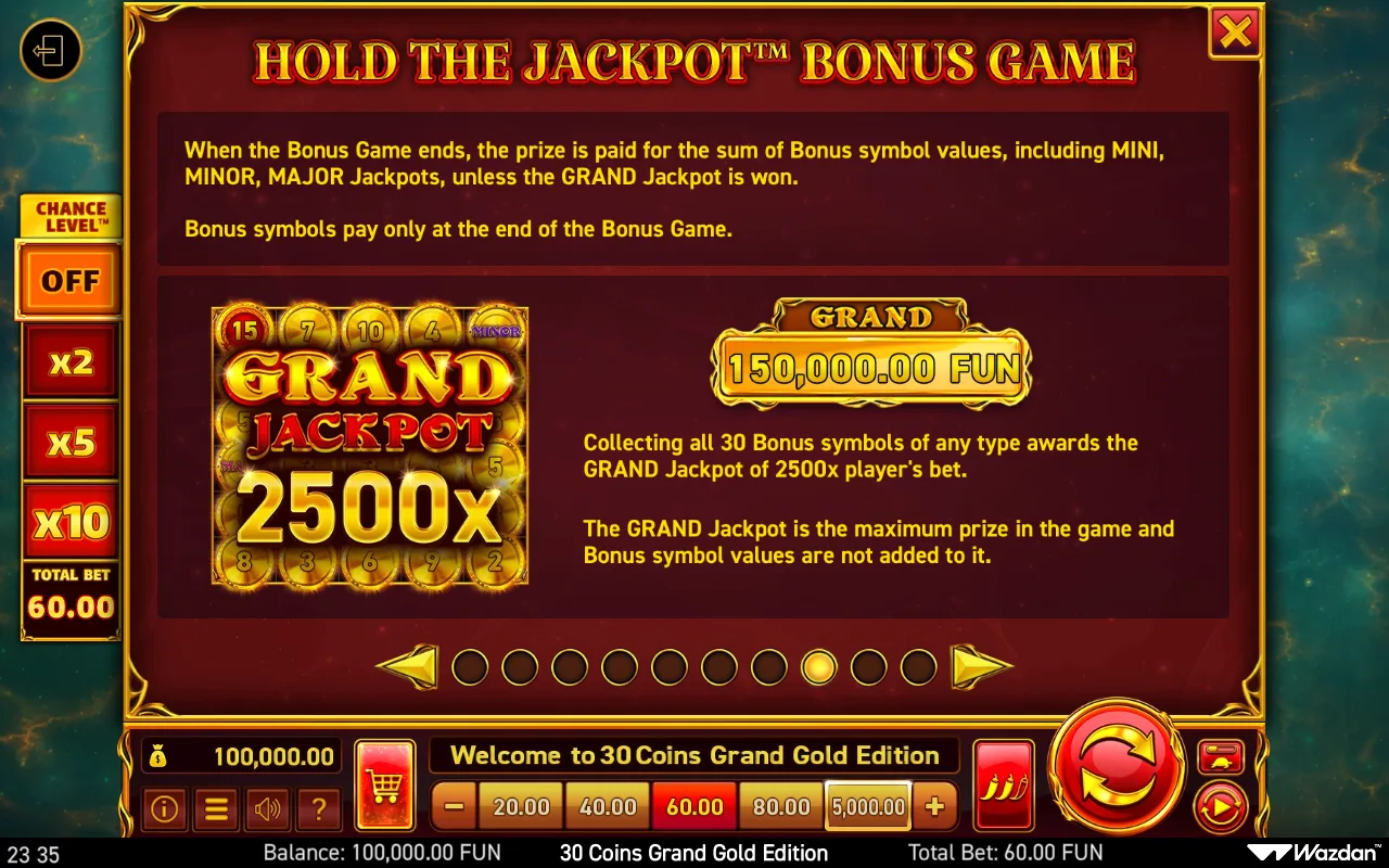Game rules, page 8 — 30 Coins Grand Gold Edition