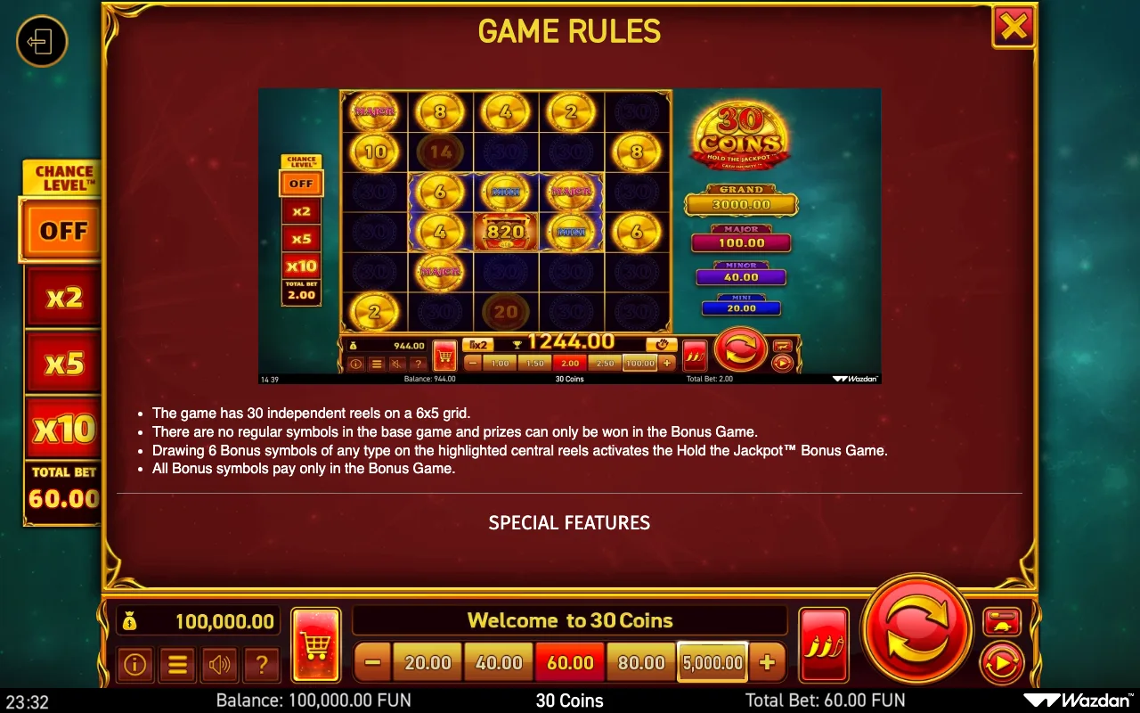 Game rules, page 10 — 30 Coins