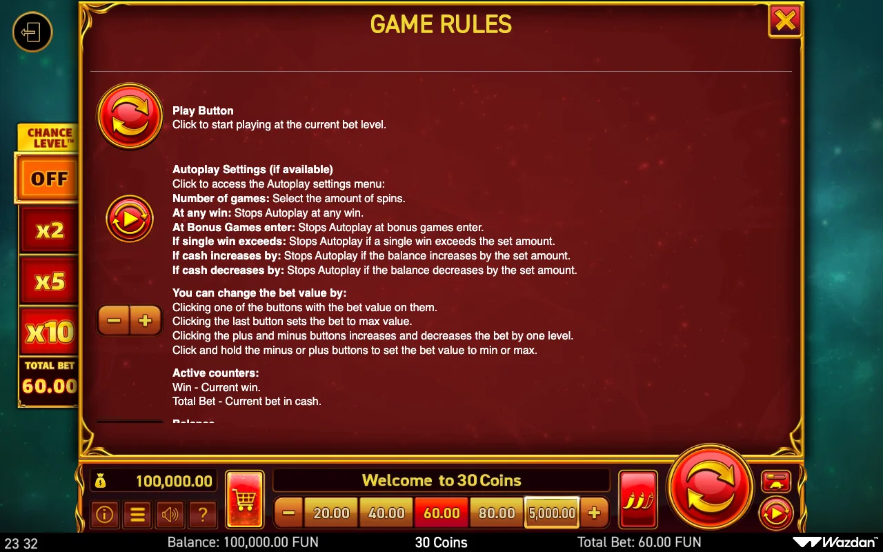 Game rules, page 13 — 30 Coins