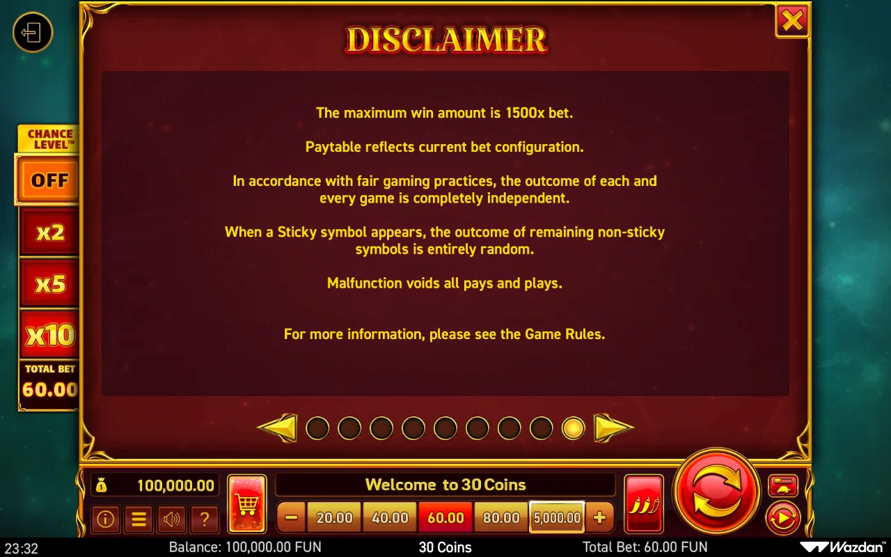 Game rules, page 9 — 30 Coins