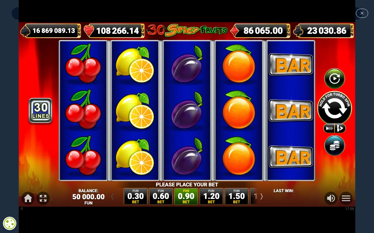 The base game — 30 Spicy Fruits