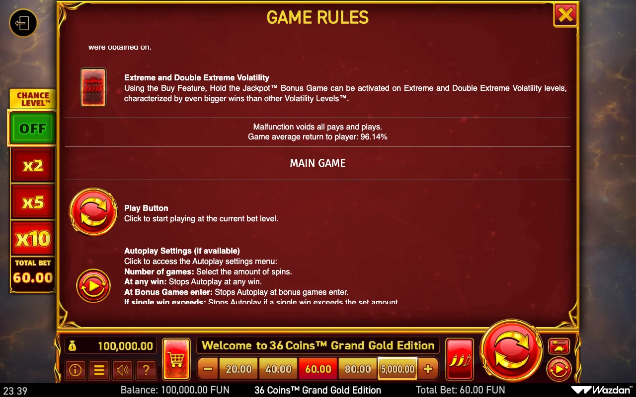 Game rules, page 13 — 36 Coins Grand Gold Edition