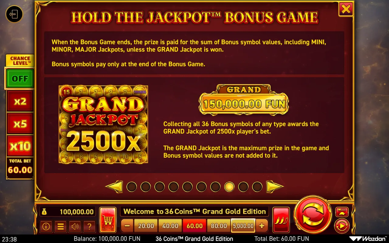 Game rules, page 8 — 36 Coins Grand Gold Edition