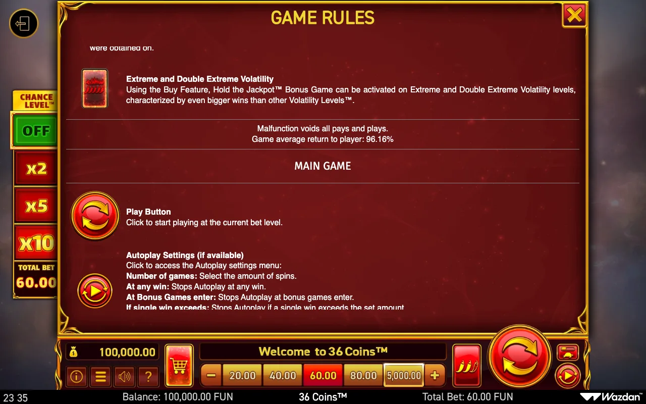 Game rules, page 12 — 36 Coins