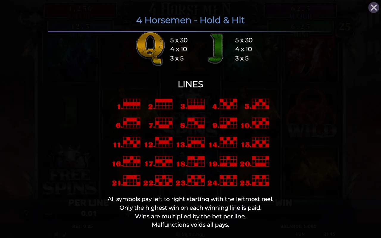 Lines — 4 Horsemen Hold Hit