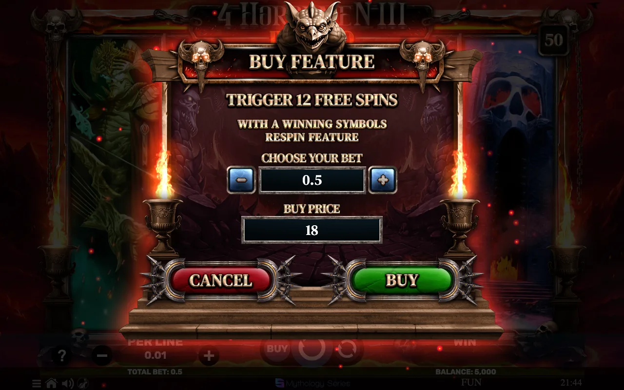 Buying the feature — 4 Horsemen Iii Inferno