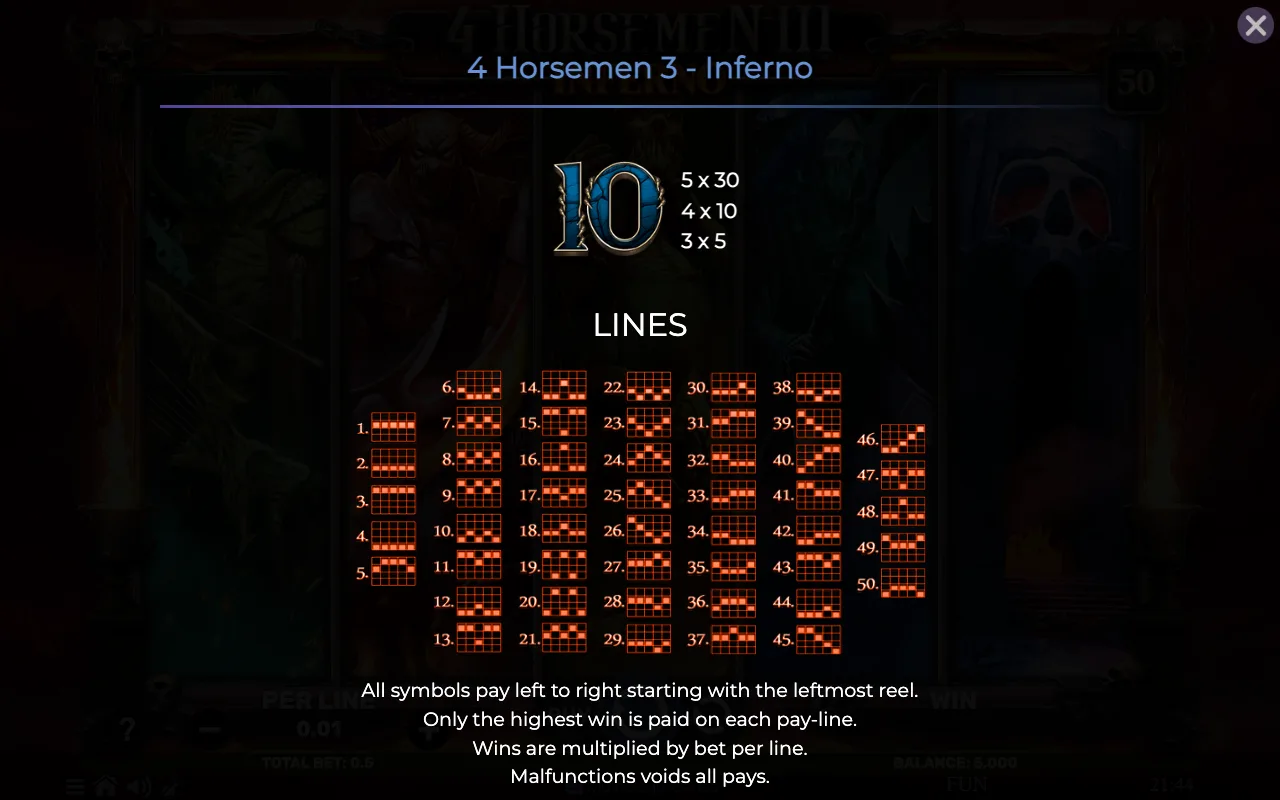Lines — 4 Horsemen Iii Inferno