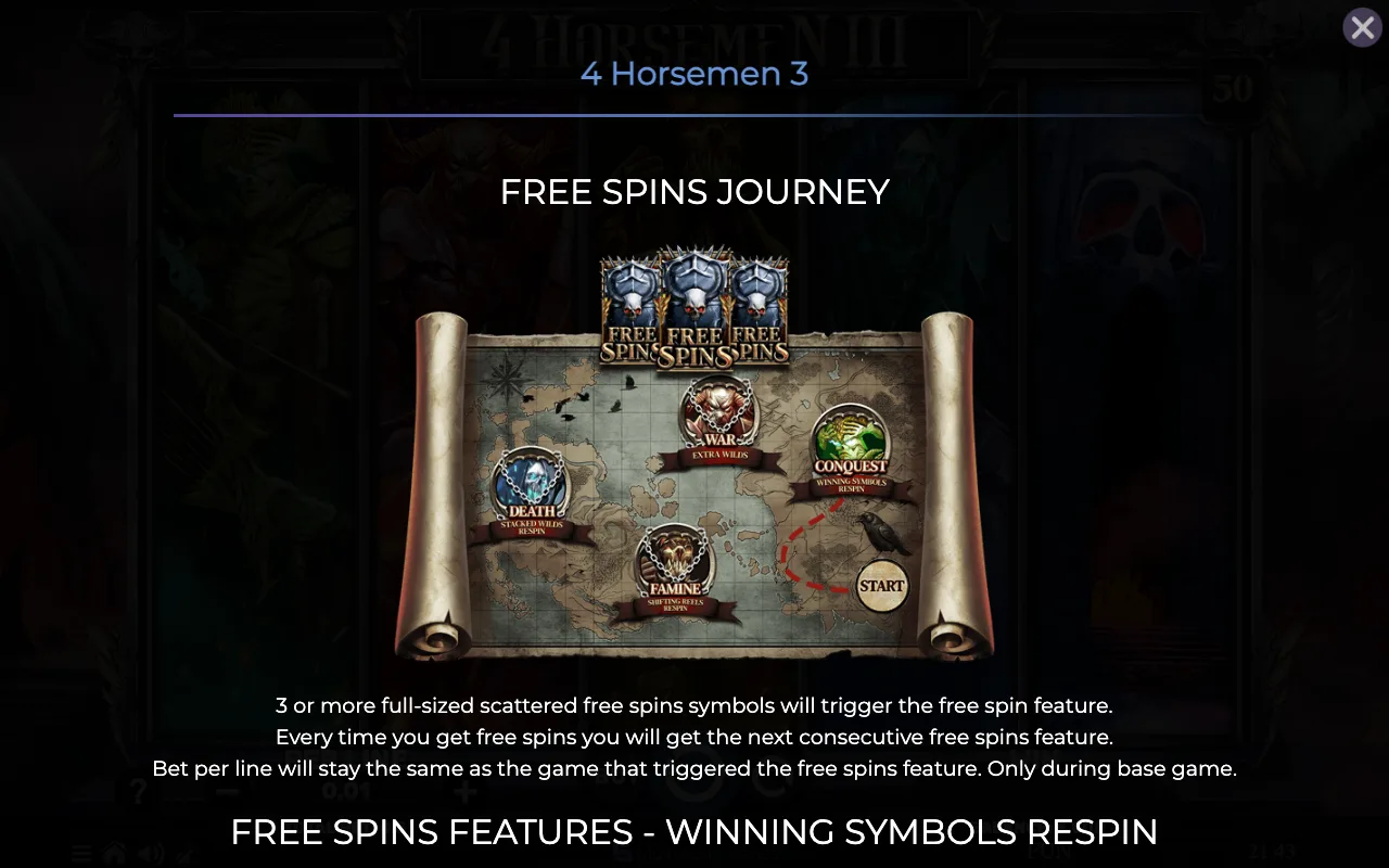 Game rules, page 1 — 4 Horsemen Iii