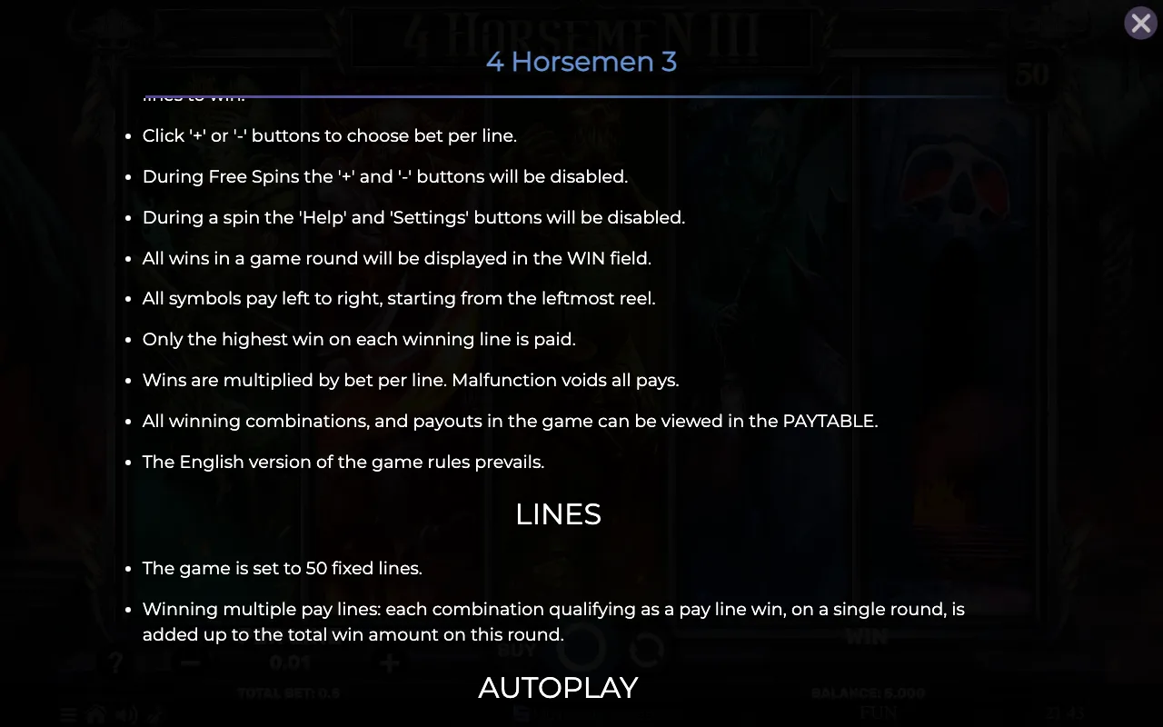 Game rules, page 7 — 4 Horsemen Iii