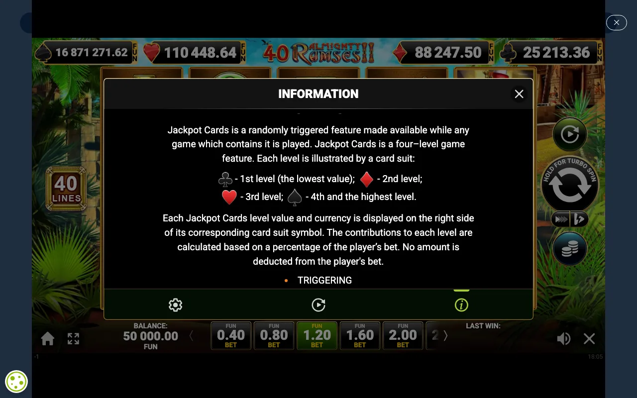 Game rules, page 3 — 40 Almighty Ramses ii