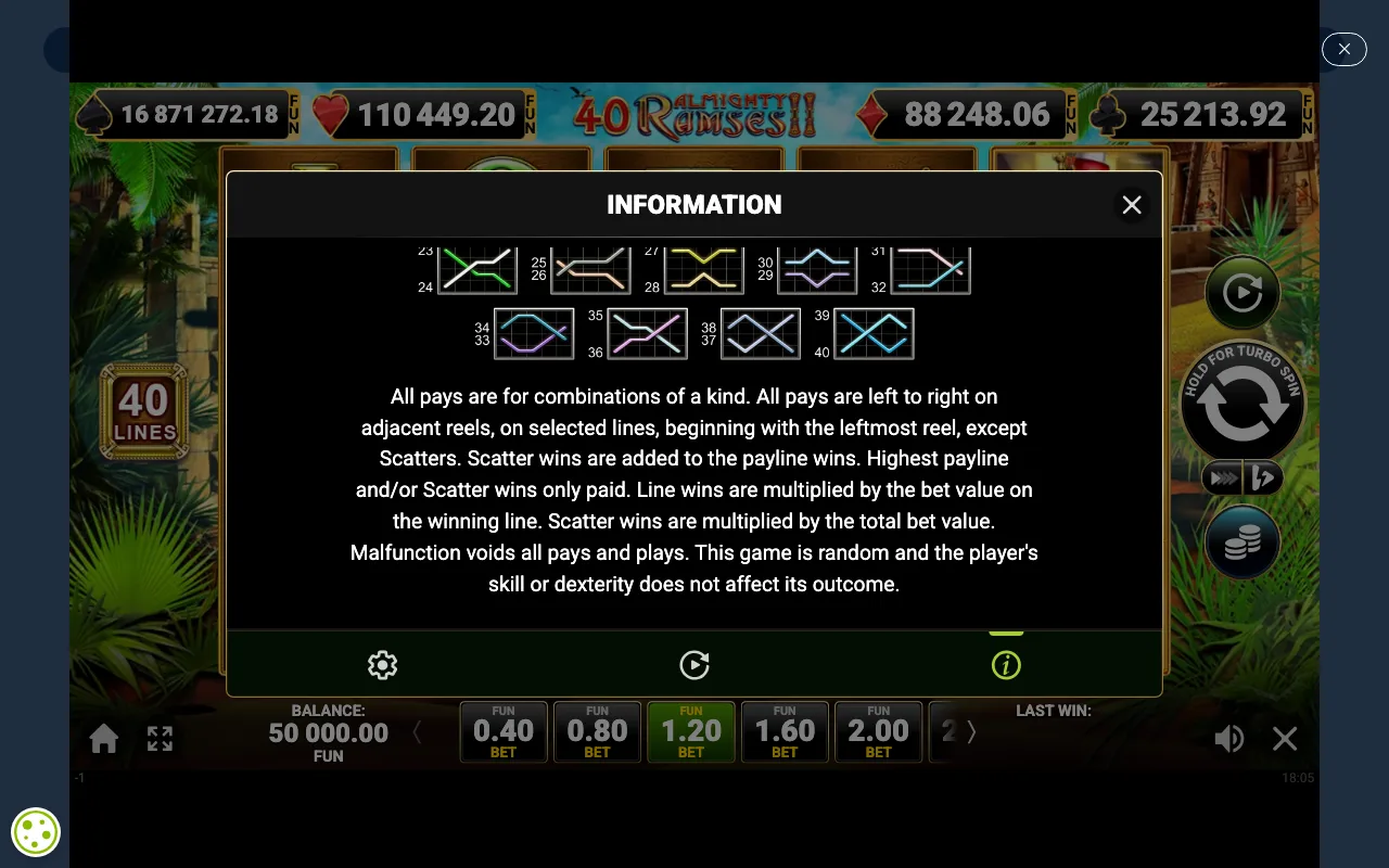 Game rules, page 5 — 40 Almighty Ramses ii